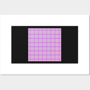 Pink and Pastel Plaid Pattern Posters and Art